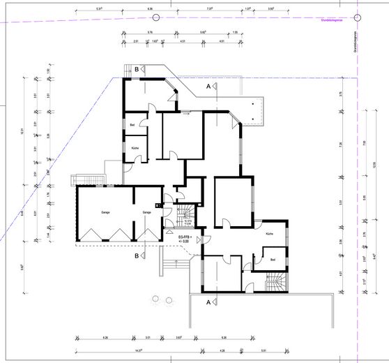 Großes Gewerbegrundstück in Umkirch: Bestand mit 6 Einheiten + Lagerhalle + Entwicklungsfläche – Grundriss Wohnhaus EG