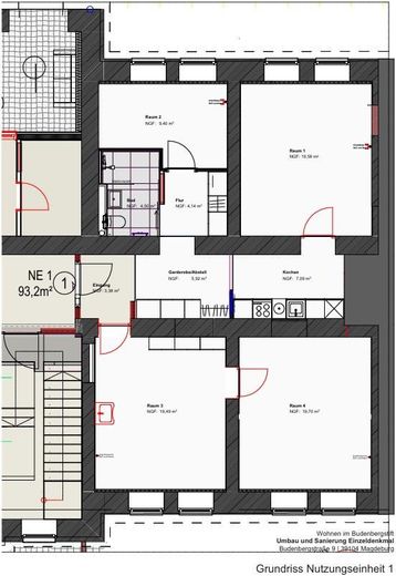 Altersgerechte 4-Raum-Erdgeschosswohnung 93,2m² in Buckau – erstklassig ausgestattet – Foto 22
