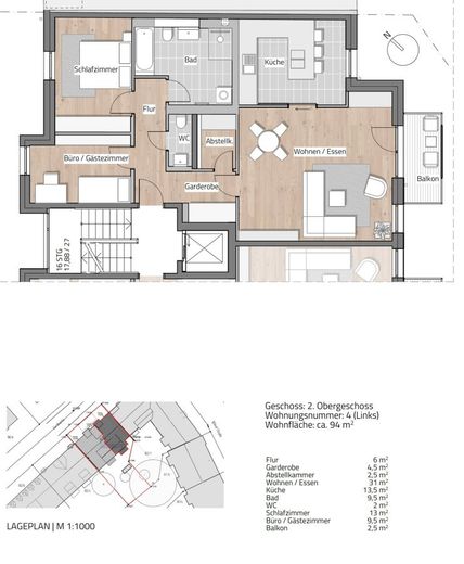 RUHIGE 3-RAUM WOHNUNG MIT LIFT IN LAUBEGAST – Grundriss 3-Raum WE04