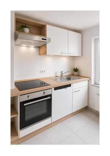 Abitare con fascino: 80m², 2,5 locali, terrazza sul tetto a Usingen – Küche