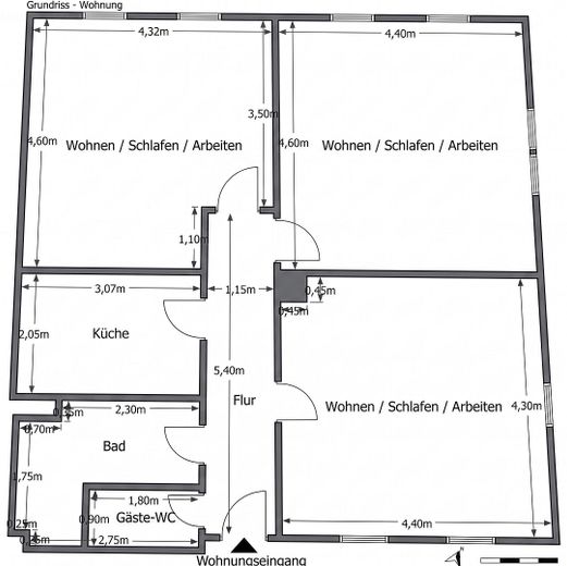 Sofort bezugsfreie 80 m² 3-Zi.-Wohnung – 3er WG-geeignet & 5,5 % Sonder AfA dank Gutachten – Foto 10