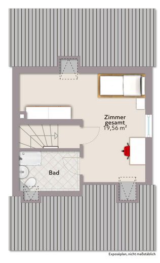 Yenilenmiş ikiz ev, garaj ve teras – Stieghorst – Grundriss DG