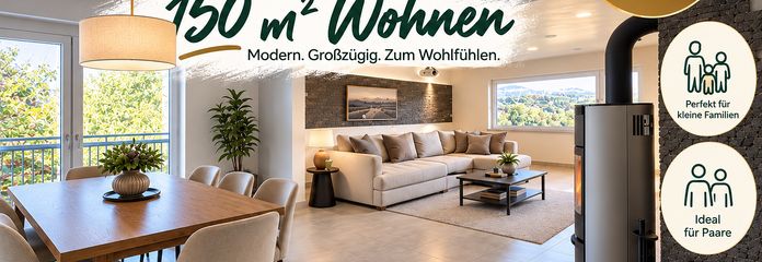 Moderne 3,5 Zimmer EG Wohnung 150 m² Wohnfläche + 190 m² Nutzfläche mit Balkonen & Terrasse & Garten – Willkommen im neuen Zuhause!