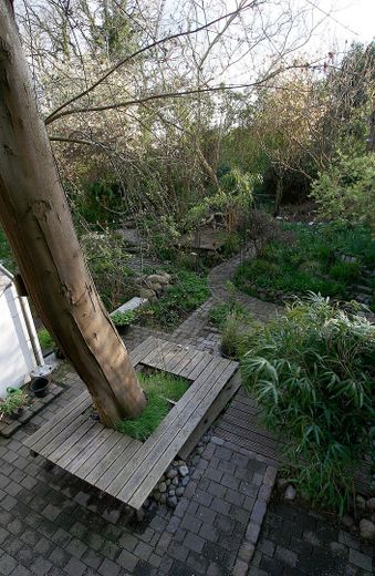 Wohnzimmerblick in den Garten