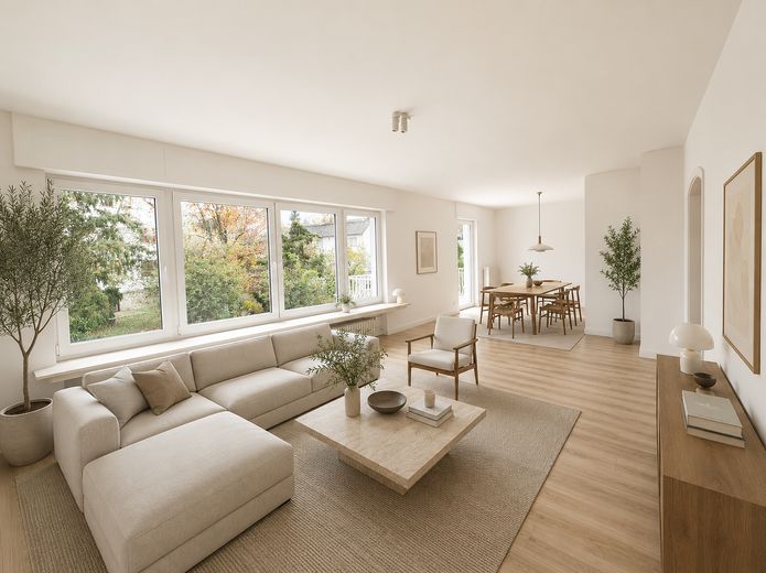 Tasteful 4-room apartment in beautiful Offenbach am Main – Wohn-Essbereich modelliert