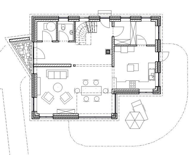 Ökologisch nachhaltiges Niedrigenergiehaus - gesund wohnen mit Lehm – Erdgeschoss