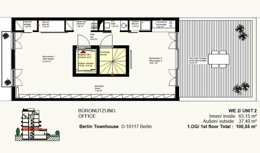 EXKLUSIVE BELLE ETAGE*1a Geschäftswohnung*MITTEN IN MITTE*ruhig sonnig sicher – Grundriss 1.OG - Belle Etage