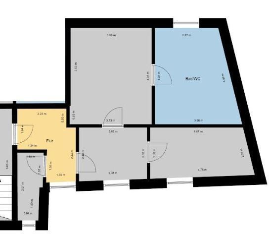 2-Zimmer mit Laminat, Wanne, Dusche und sep. WC und in zentraler Lage! – GR