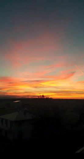 Sonnuntergang vom Sofa aus
