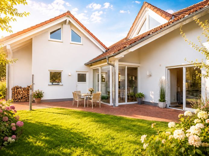 Charmantes Einfamilienhaus mit besonderem Wohnambiente – Innenhof rechts