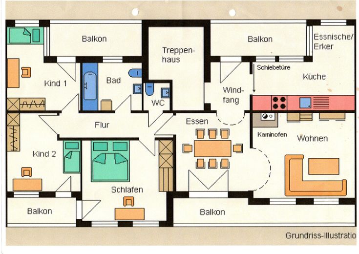 Grundriss 4-ZiWhg