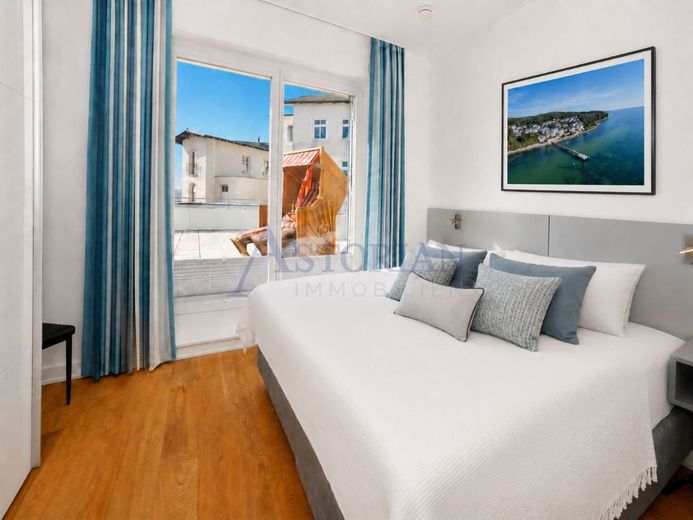 Logenplatz über der Ostsee - Meeresdomizil mit 82 m² Dachterrasse &amp; Sauna – Schlafzimmer 1