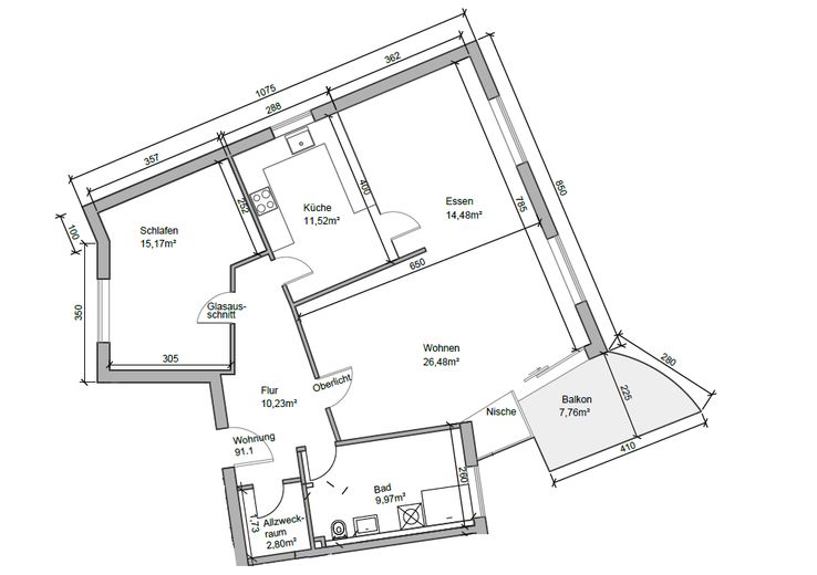 Sensational 2.5-room apartment with panoramic view, balcony + underground garage – Foto 15