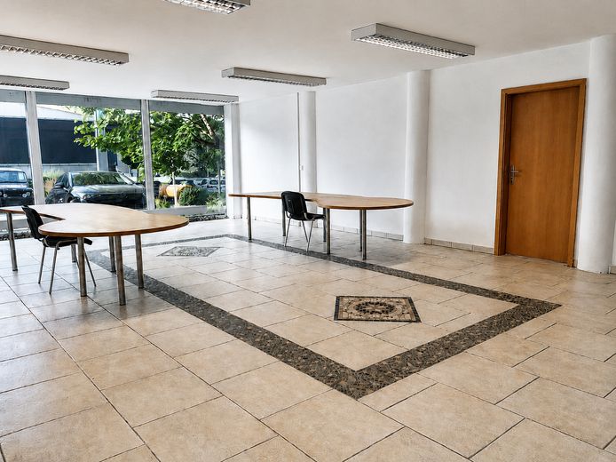Wohnen & Arbeiten unter einem Dach – 479 m², 2 Wohnungen, Büros + Halle und Garten – Beratungs- oder Verkaufsräume