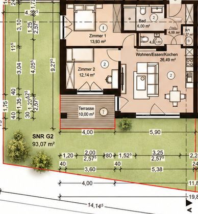 Modernes Wohnen mit eigenem Garten – 3-Zimmer-Erdgeschosswohnung – Foto 2