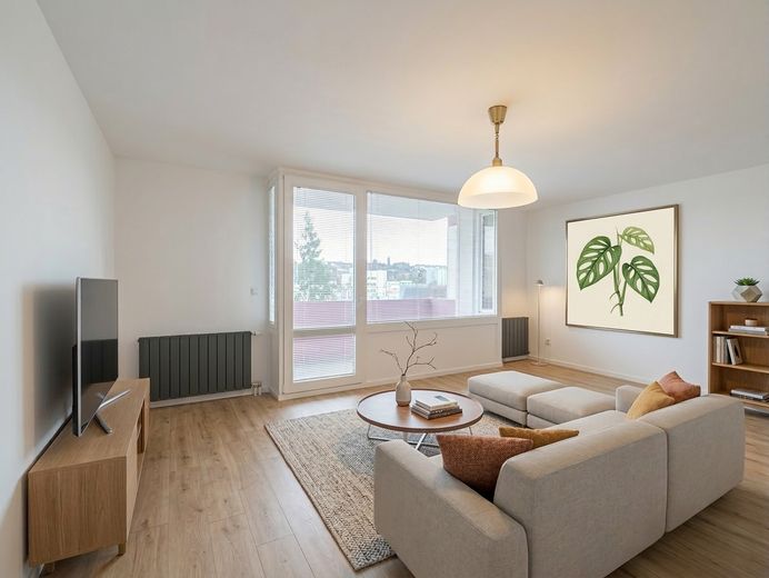 Rohdiamant mit Weitblick: Erschaffen Sie Ihr Traumzuhause in Kulmbach! – Beispiel modernisiertes Wohnzimmer