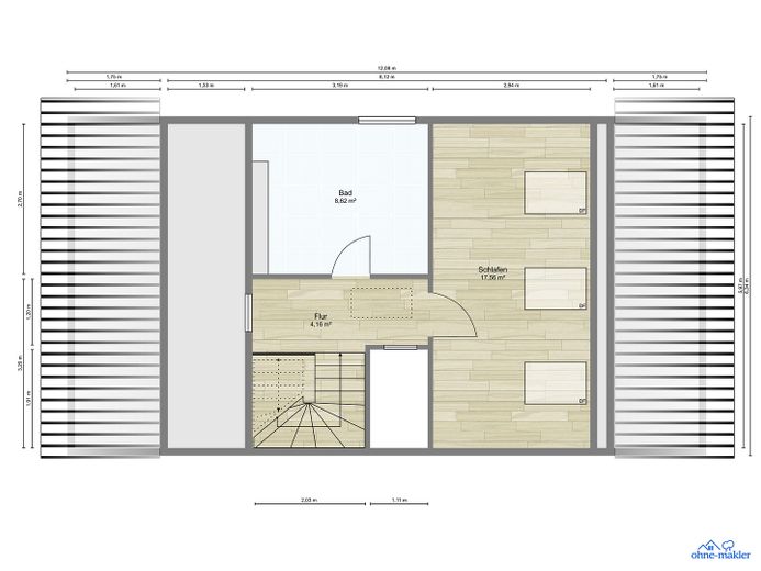 Modernes Neubauhaus mit Garten nahe Falkenhagener See – Dachgeschoss - Links