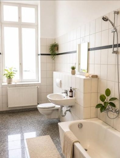 Altbauwohnung in Berlin-Mitte – Badezimmer