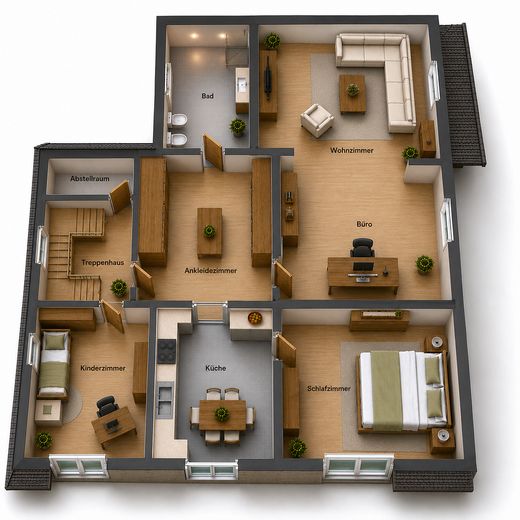 Casa bifamiliare centrale, ampio giardino consolidato, garage doppio, impianto fotovoltaico, senza provvigione – 1OG Grundriss