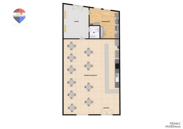 Fürstenwalde/Spree - Attraktive Gewerbeeinheit in etablierter Geschäftslage – Grundriss aktuell