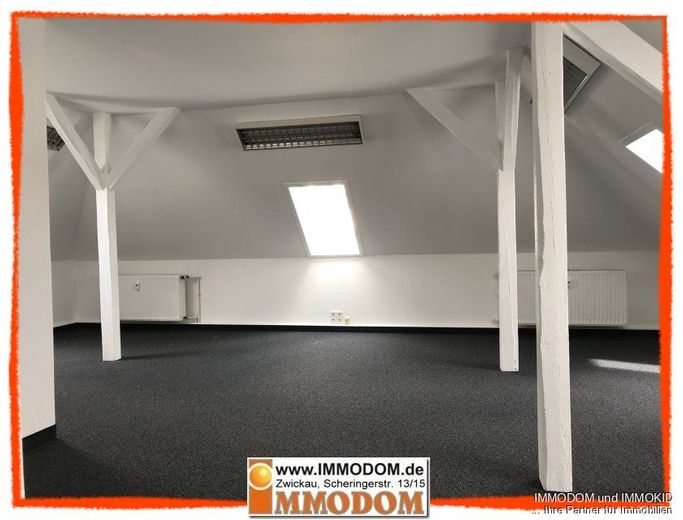 Ruhige und abgeschiedene Büro- oder Praxisräume im Dachgeschoß einer Stadtvilla zu vermieten! – großer Raum