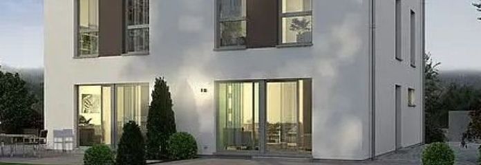 2-Familienhaus mit Flachdach für 412.500,-EUR je Haushälfte/Familie//Grundstückshälfte !