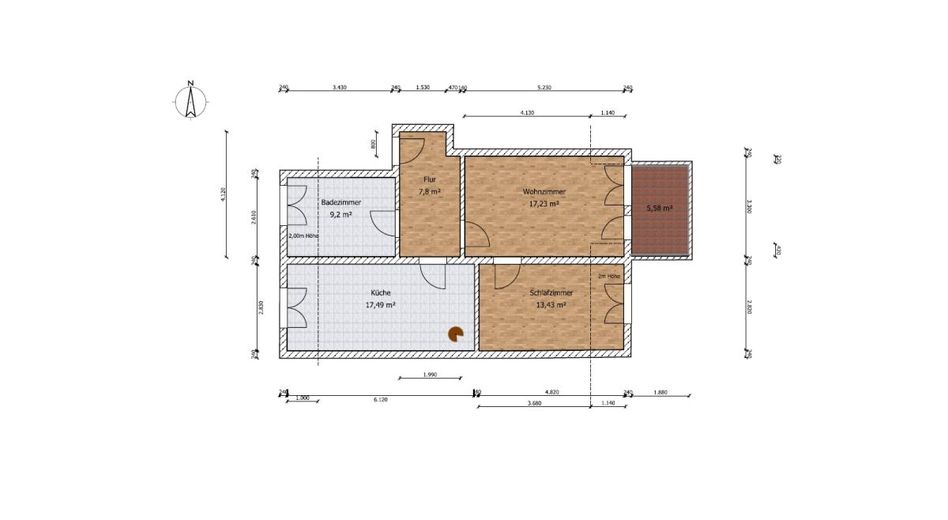 Exklusive Maisonettewohnung mit Garage in bester Lage von Lutherstadt Wittenberg zu verkaufen – Grundriss 3. Etage
