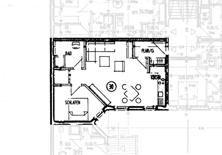 Ampio appartamento di 2 locali con cucina componibile a Magdeburgo (WE30) – Grundriss