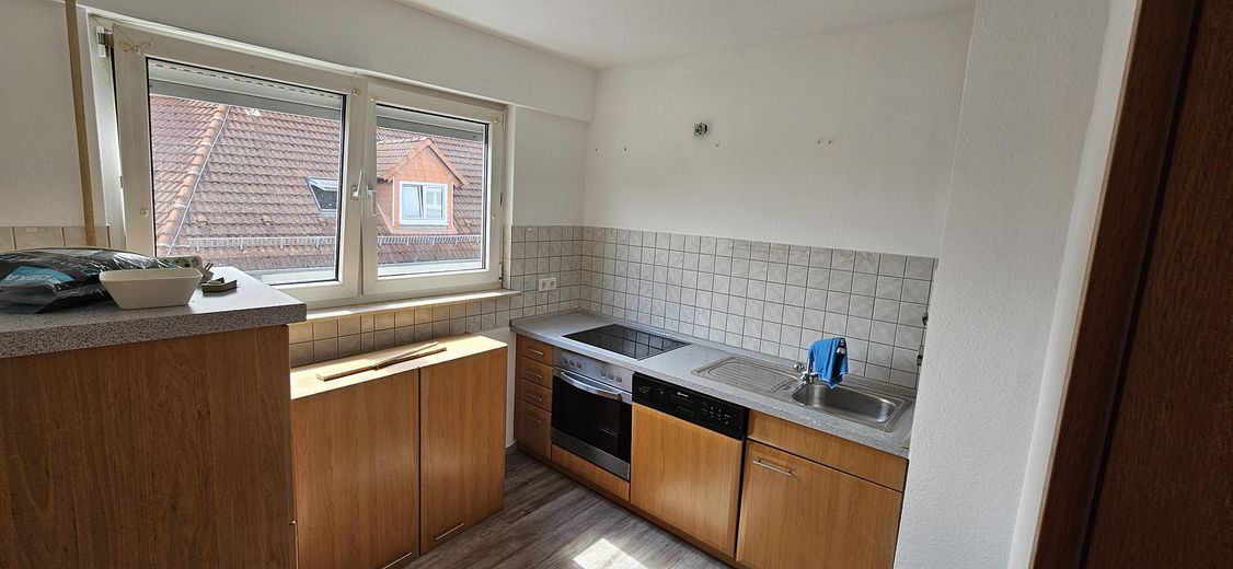 Helle, frisch renovierte 2 Zimmer Wohnung mit Süd-West Balkon in Lampertheim zu vermieten – Küche