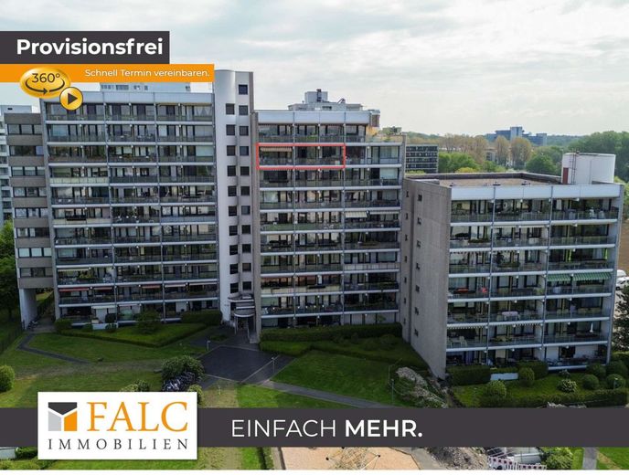 Attraktive 3-Zimmer-Wohnung mit großem Balkon, Tiefgaragenstellplatz in Junkersdorf – Außenansicht
