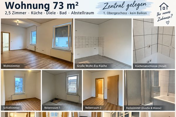 3 Wohnungen in Freudenberg – 28 bis 73 m² – zentral & modernisiert