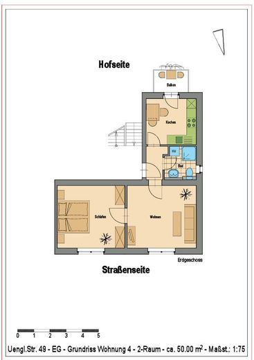 Edificio plurifamiliare con 10 unità abitative nel quartiere delle ville di Stendal – Wohnung 4