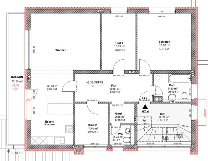 Gemoderniseerd 4-kamerappartement met groot balkon, ingerichte keuken & weids uitzicht in Neckargemünd-Dilsberg – Foto 16