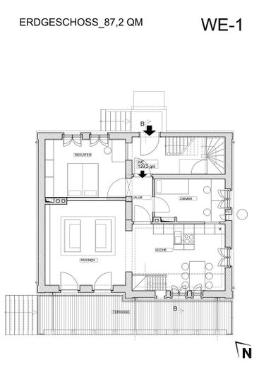 Repräsentative Gewerbefläche im Zentrum von Wandlitz – Grundriss EG/Hochparterre