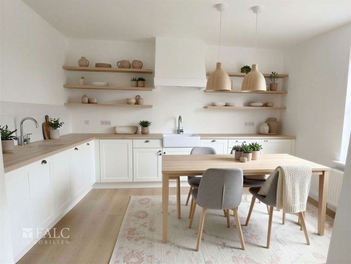 Provisionsfreie Doppelhaushälfte mit Garten u. Garage – So könnte Ihre Küche ausshen!