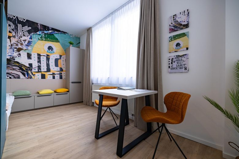 Attractive 2-room new-build apartment with modern fitted kitchen Apt. 11 – Wohnbereich
