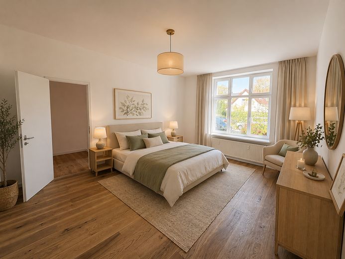 Wassernah & Energieeffizient: Provisionsfreie Familienwohnung im Top-Zustand – Masterbedroom