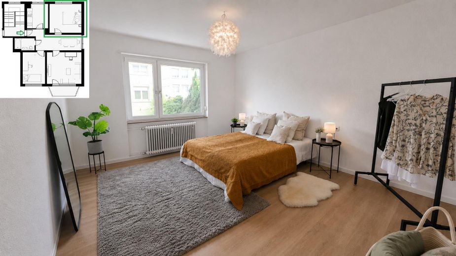 Ruhiges, schönes Schlafzimmer