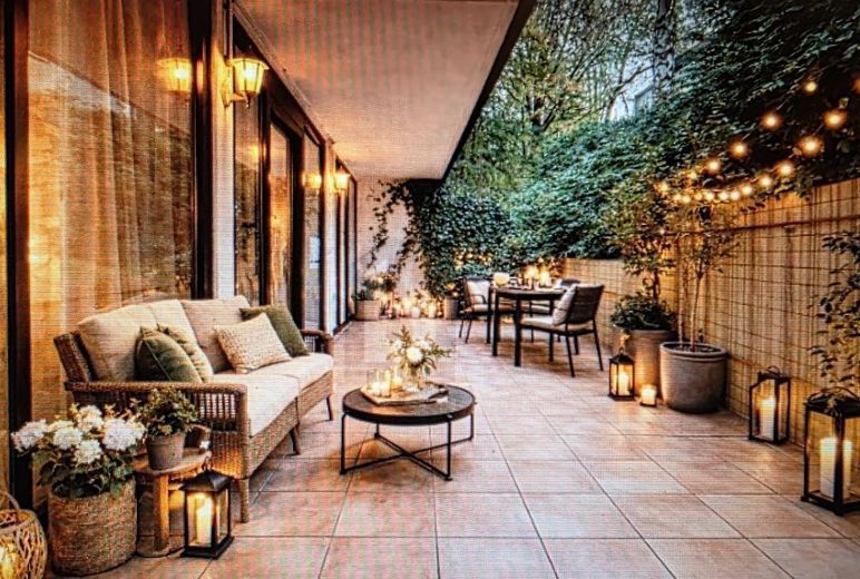 Möblierte Terrassenwohnung mit Sauna in Blankenese von privat – Terrasse