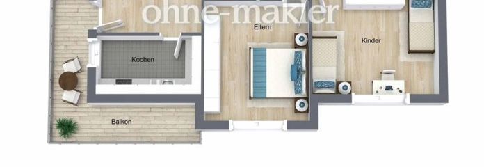 Helle 86 m² 3 Zimmer Wohnung mit Balkon & Keller in Hachenburg Krankenhaus