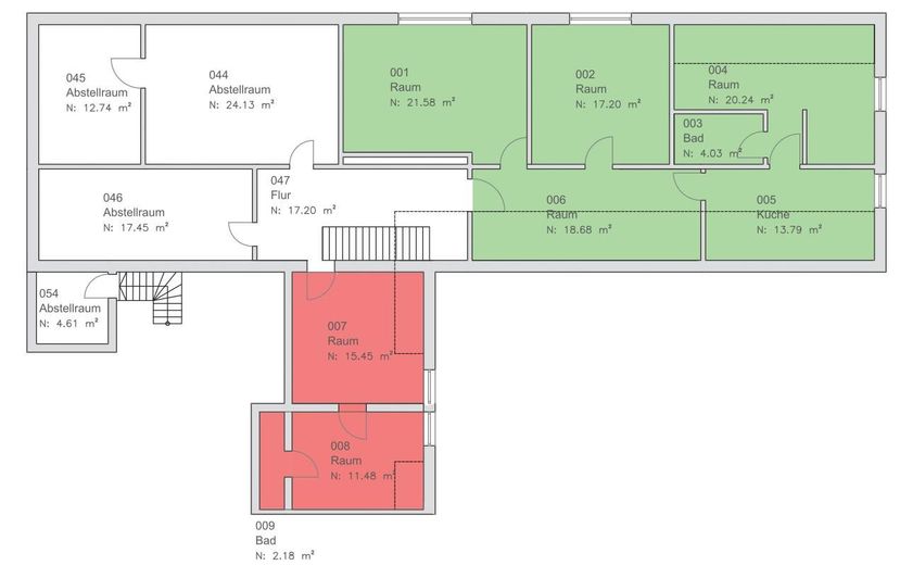 Grundriss 4te und 5te WE OG