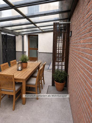 Drei freie Wohnungen, großer Garten – Mehrgenerationenwohnen in Werne – KI-Wohnbeispiel – Terrasse