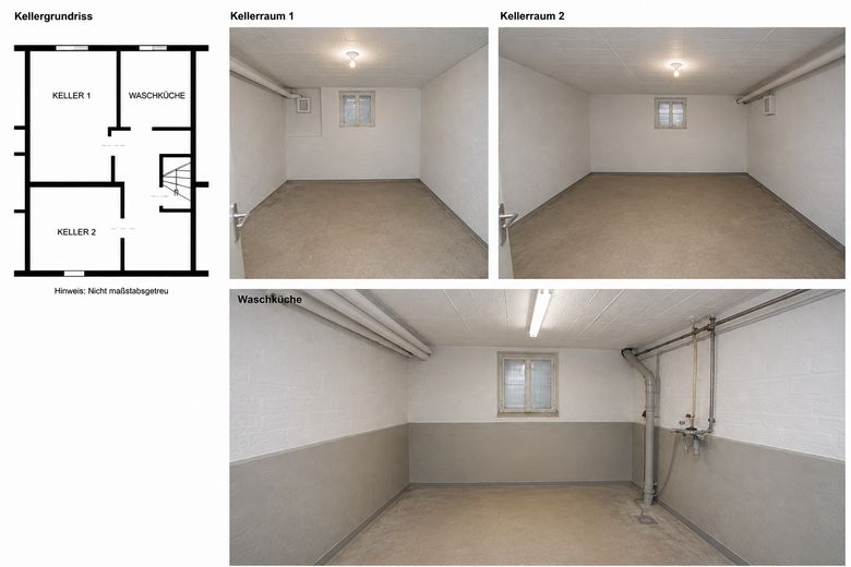 Provisionsfrei von privat: Modernisiertes Reihenhaus mit Garage in Hagen-Ems – Kelleräume und Waschküche