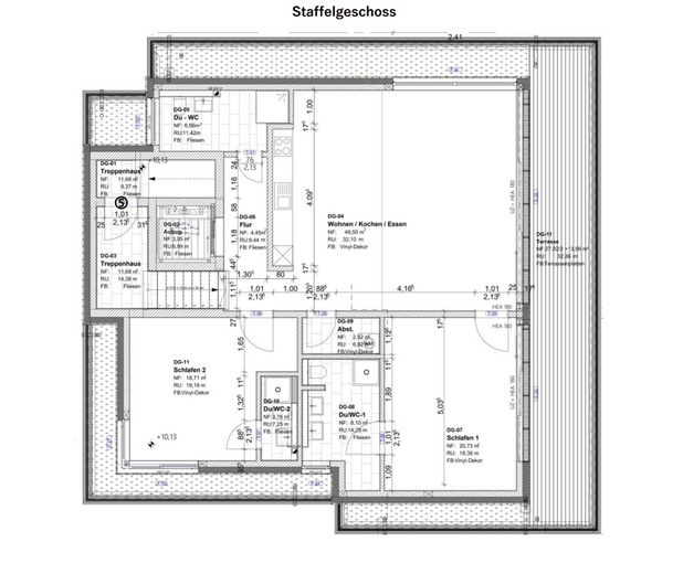 Exklusives Penthouse mit dem Aufzug von der Tiefgarage bis in die Wohnung – Grundriss Penthouse