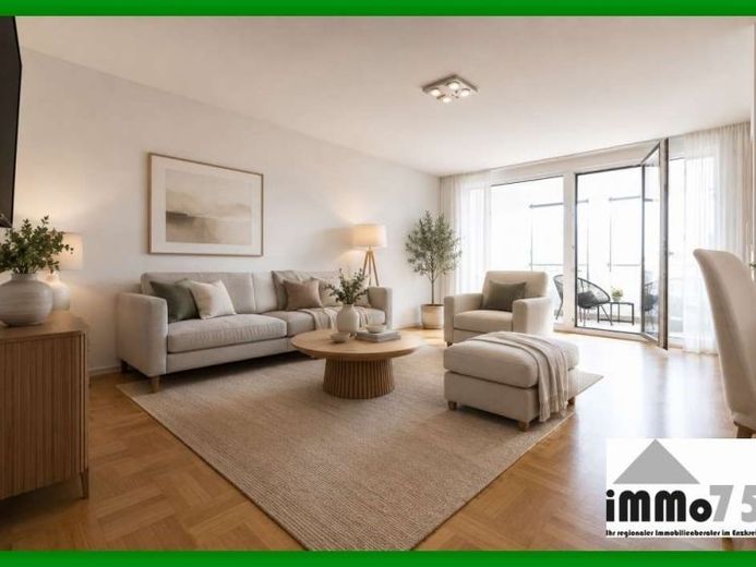 einziehen, wohlfühlen und den Ausblick genießen – modernisierte 3,5-Zimmer-Eigentumswohnung – Foto 1