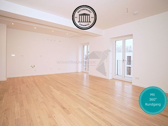 Helle, großzügige 3 Zimmer Wohnung im Kulturpalast Rabenstein - Tageslichtbad, Balkon, TG-Stellplatz – Foto 1