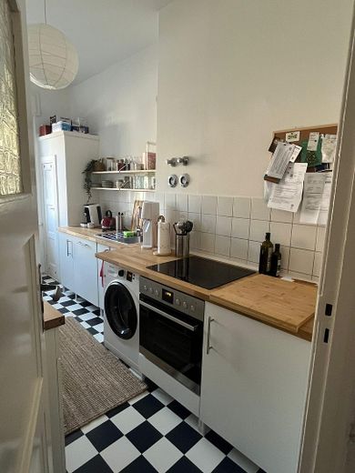 Küche hinten der Einbauschrank