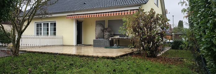 Freistehendes Einfamilienhaus mit Garage und Garten – sofort bezugsfrei in Trebur-Geinsheim – Terasse
