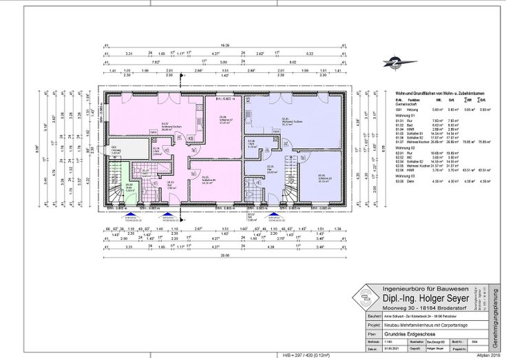 Grundriss EG - grün