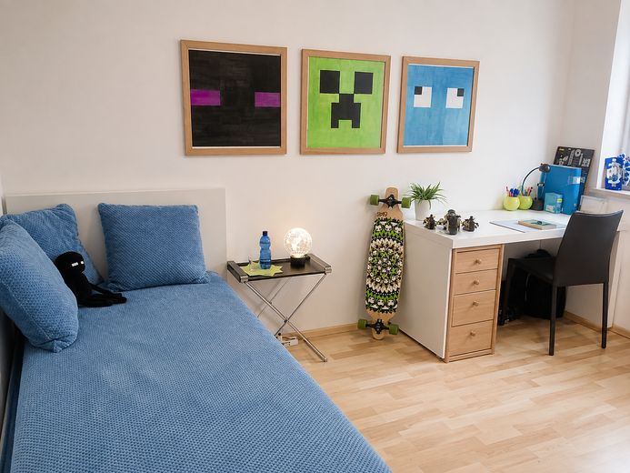 Großzügige Dachterrassenwohnung mit zusätzlichem Balkon in Haar – ...oder als Kinderzimmer